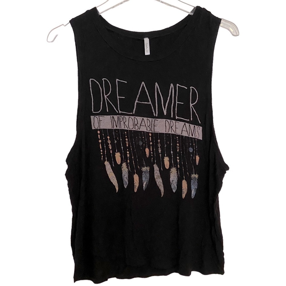 Noble U Black Tank Top. Dreamer of Improbable Dreams Size Small. - Picture 1 of 5